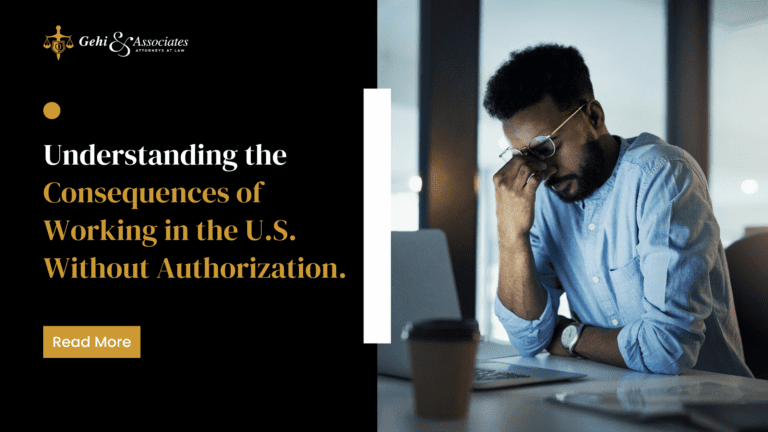 working in the us without authorization